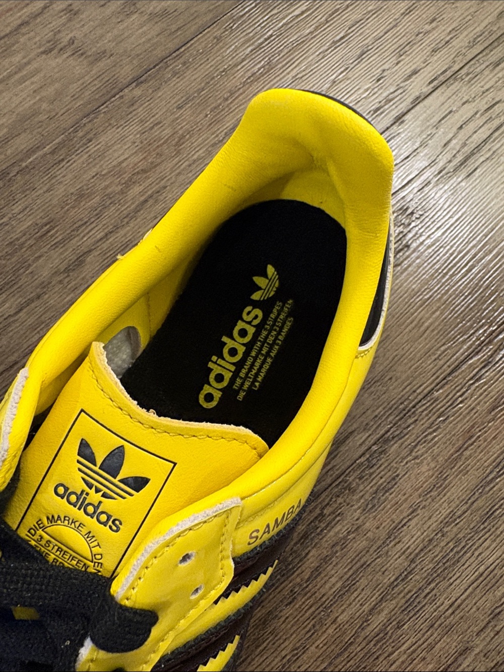 NIB [adidas] Samba Originals OG Sneakers Shoes Yellow/Black Women’s 5/5.5 Y4/4.5 - Picture 10 of 16